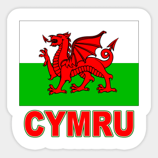 CYMRU - The Pride of Wales - Welsh Flag Design Sticker